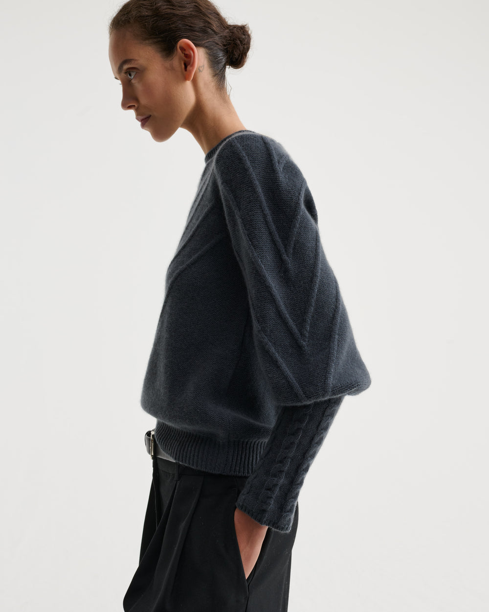 Nonchi Cashmere Skog Sweater :: Dusk Grey