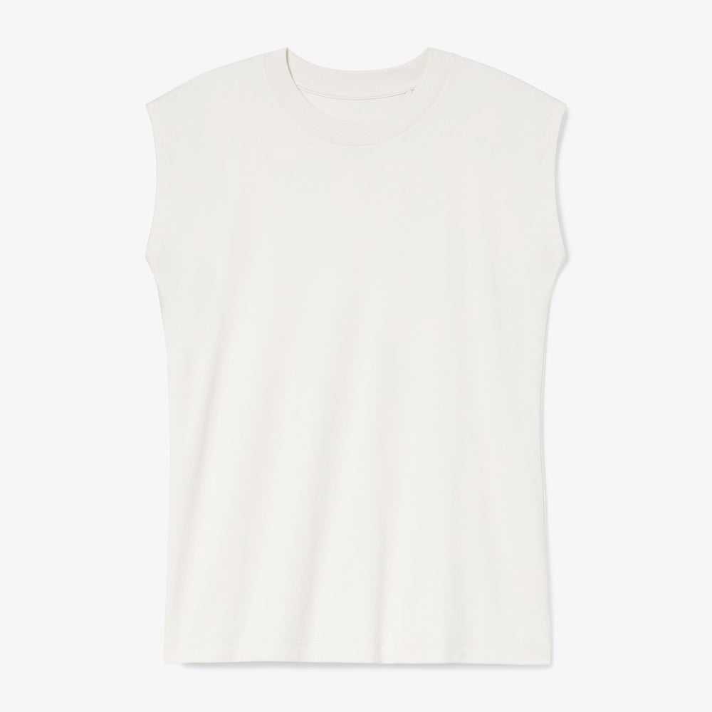 Packshot image of the alina top in ivory.