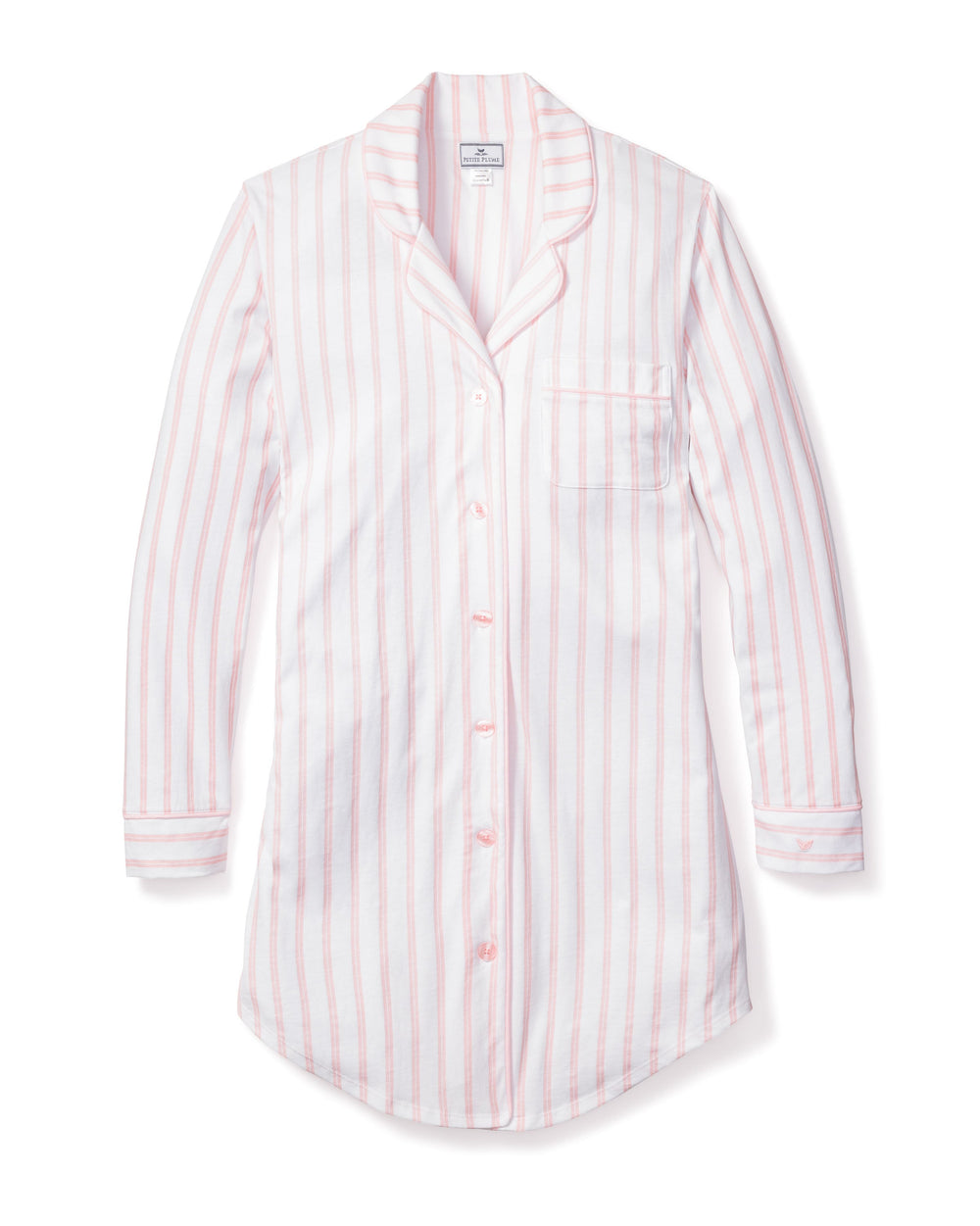 Petite Plume Pima Nightshirt :: Pink Stripe