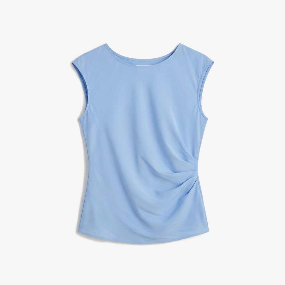 Light blue sleeveless top on a white background