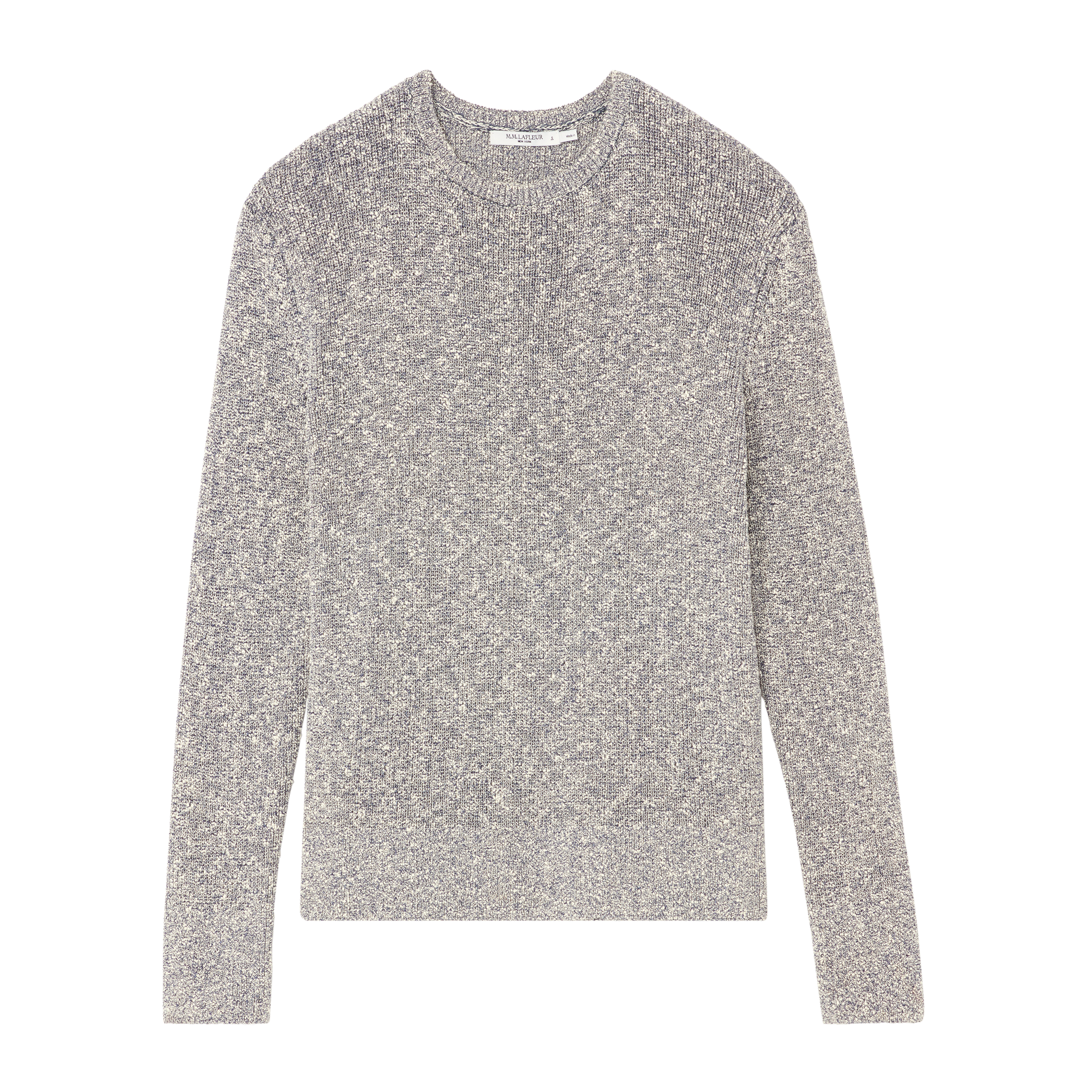 Packshot image of the Butler Sweater—Knit Boucle in Black / White