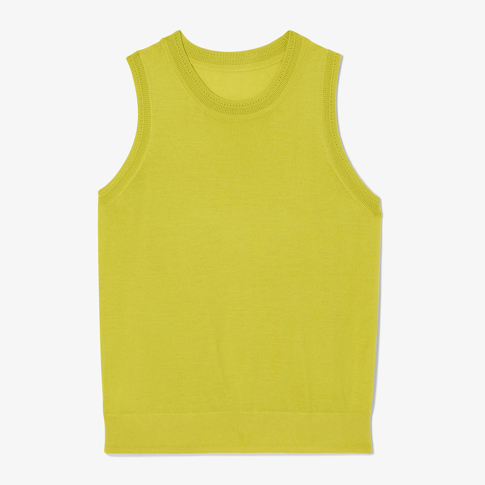 Yellow tank top on a white background