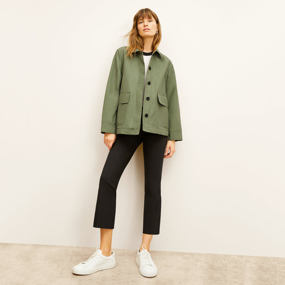 Front image of a woman wearing the Ness Jacket