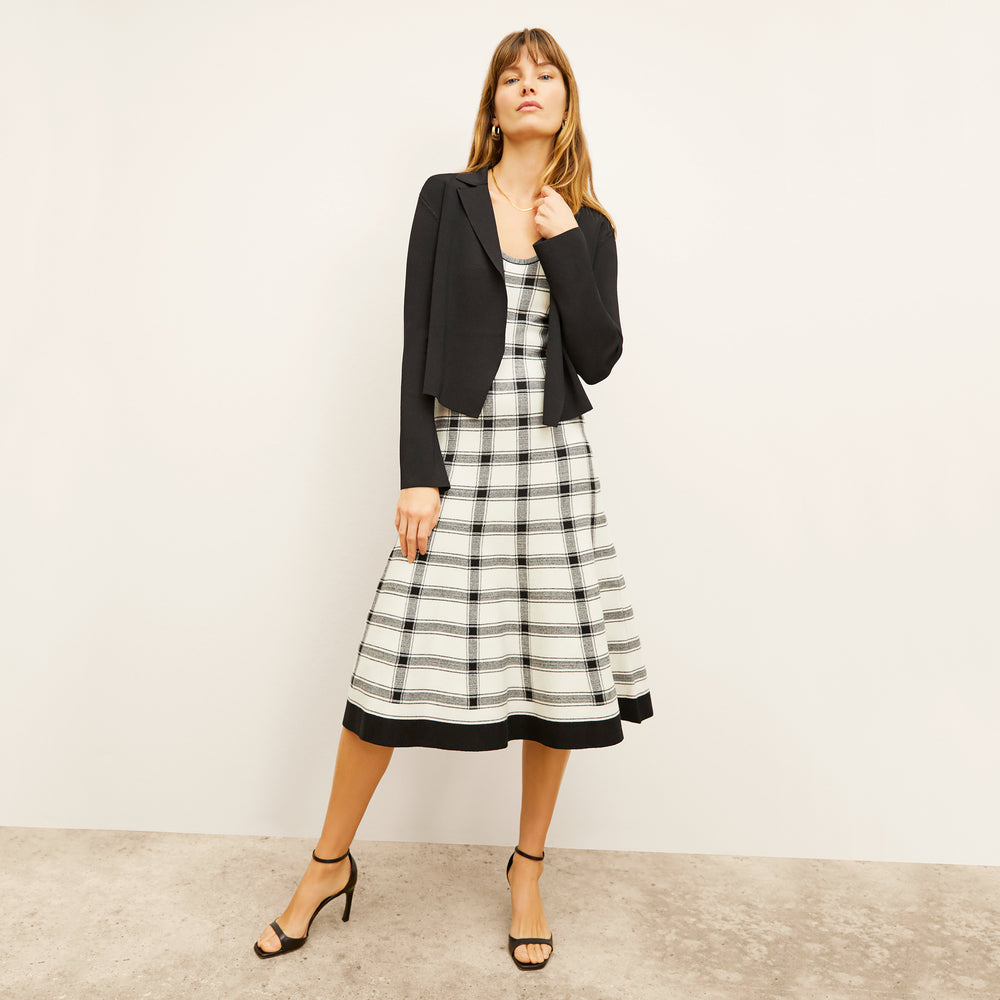 Front image of a woman wearing the Carol dress
