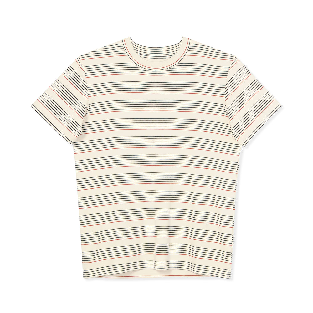 packshot image of the leslie t-shirt in signature stripe