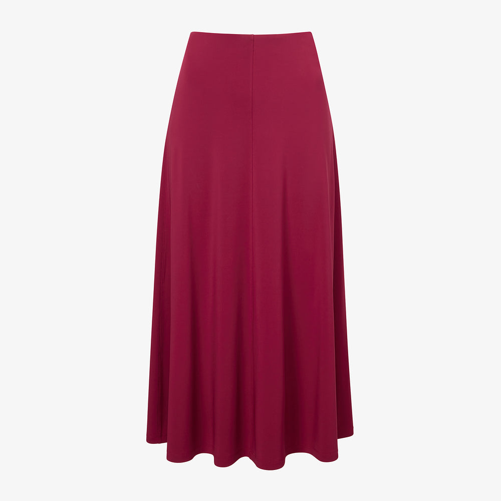 packshot image of the misty skirt in grenache