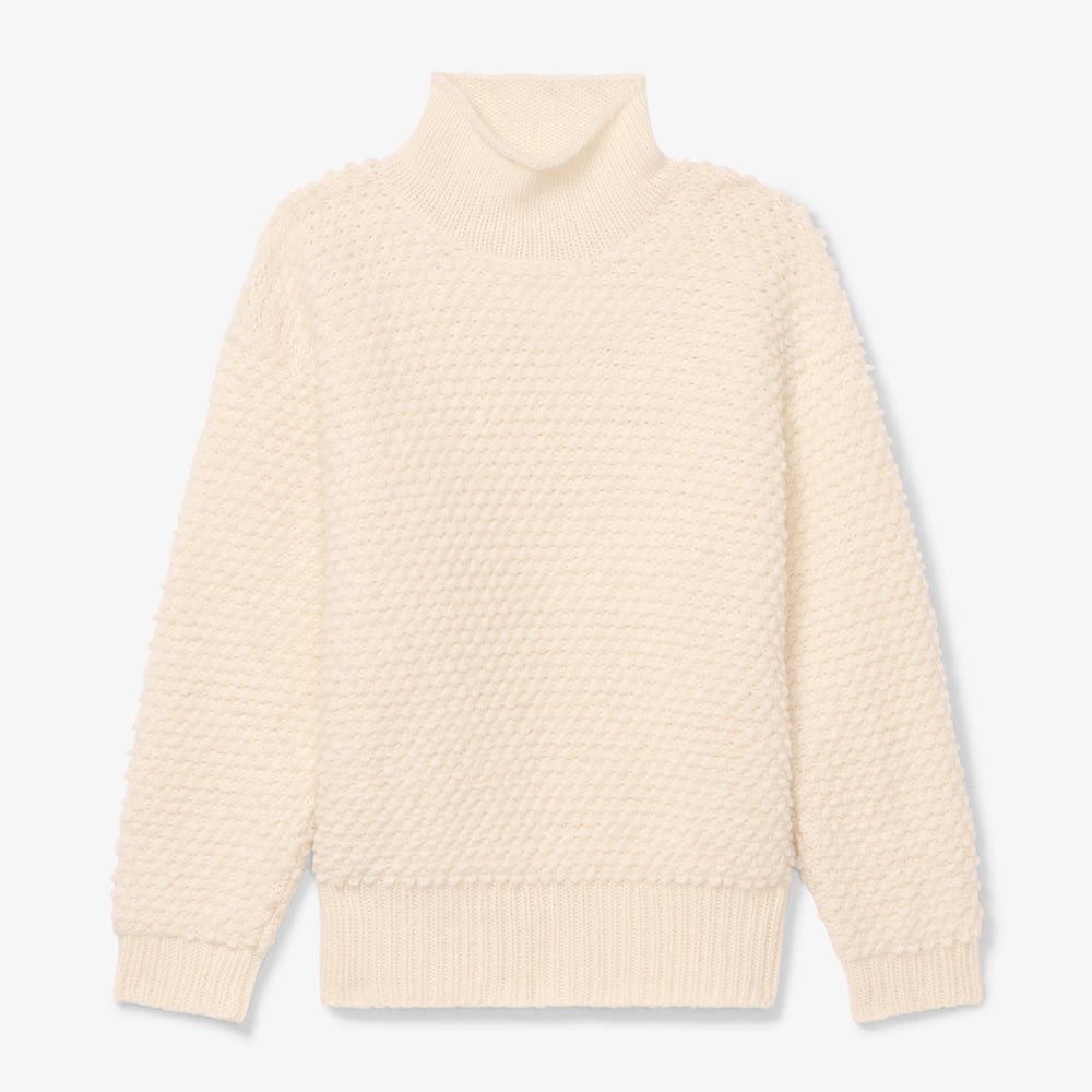 packshot image of the lea sweater in snow