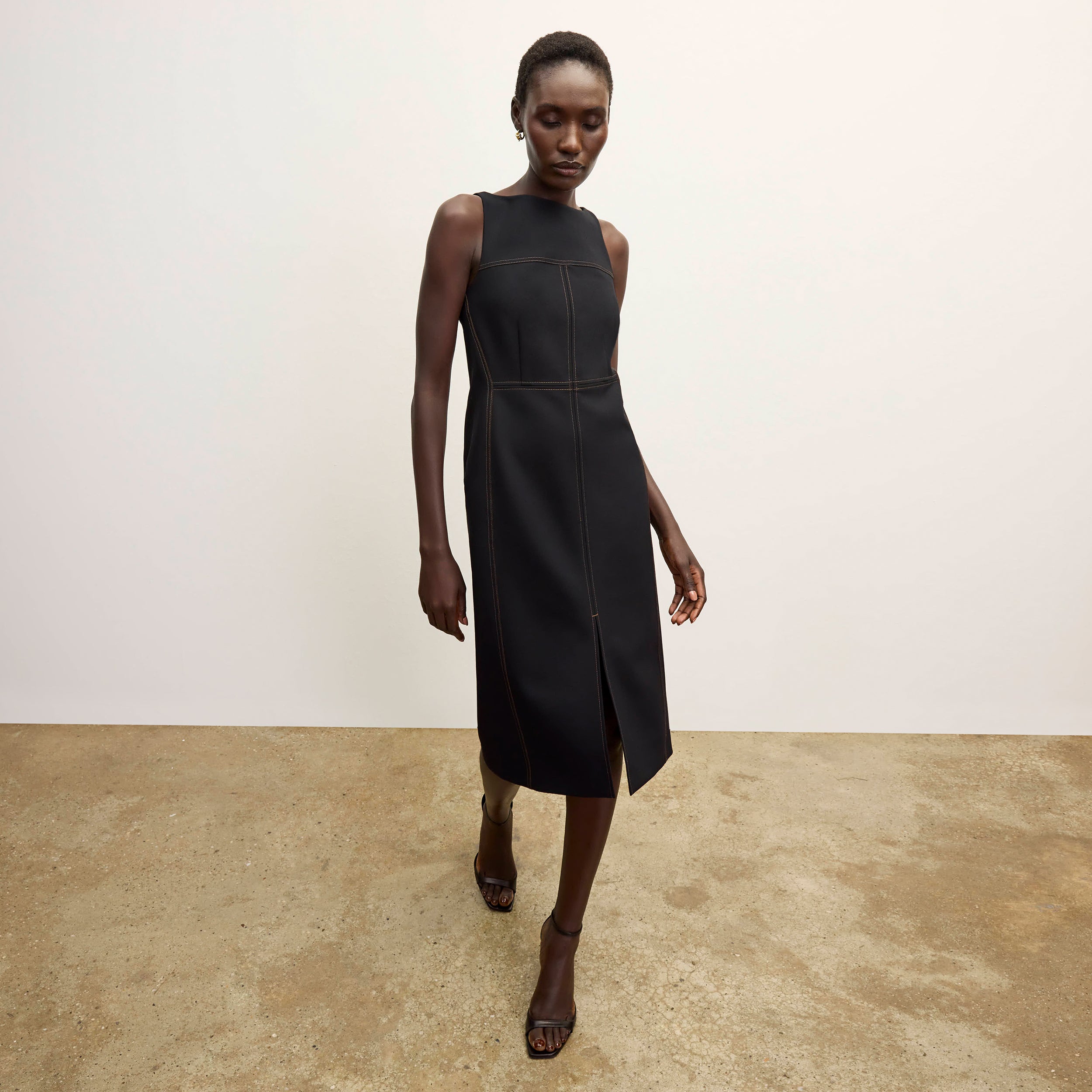 Issa Dress - Luxe Wool :: Black/Light Saddle 2 Issa Dress - Luxe Wool :: Black/Light Saddle 2
