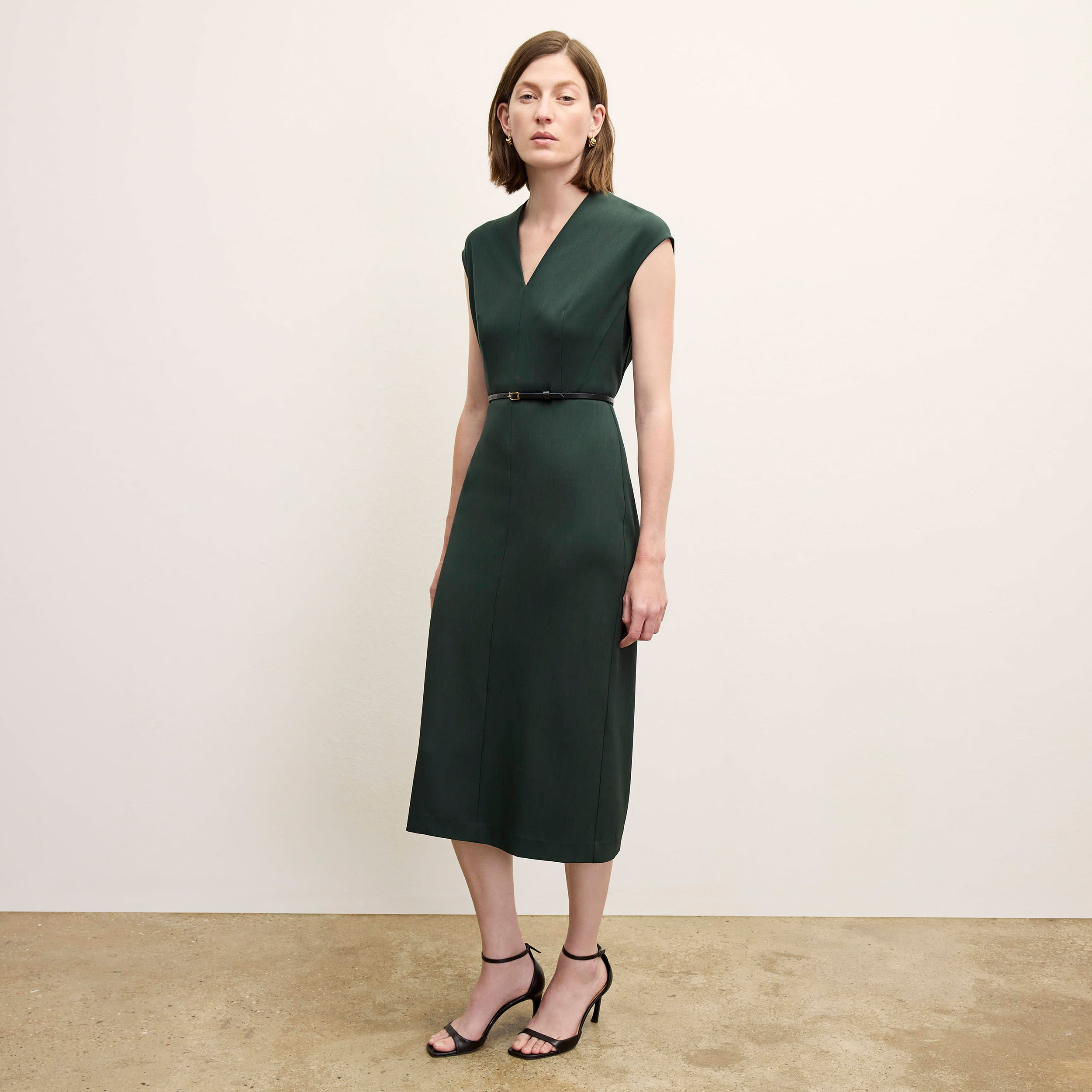 Vienna Sheath Dress - Recycled WonderTex :: Dark Emerald – M.M.LaFleur