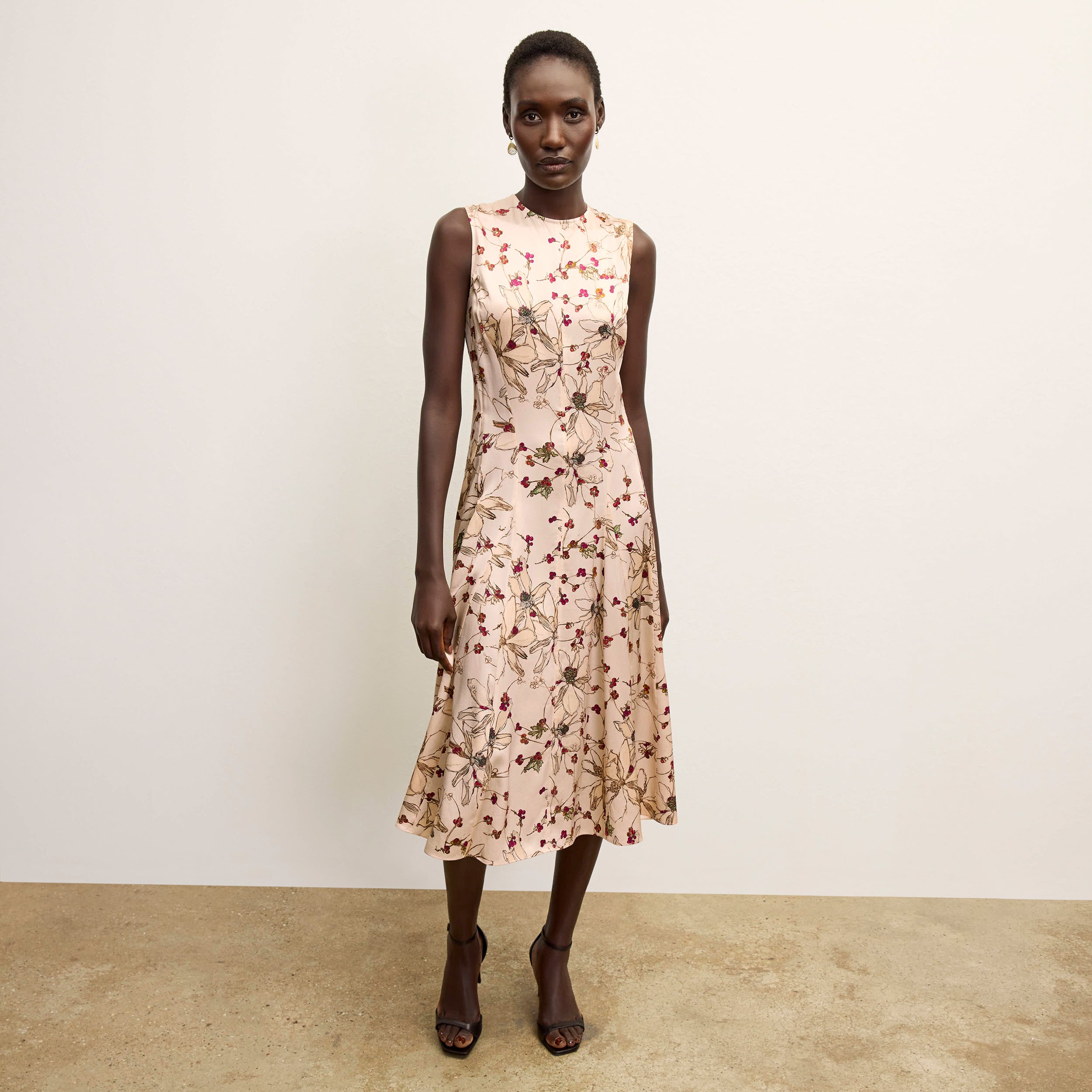 Nyla Dress - Washable Silk Charmeuse :: Botanical Print 20 Nyla Dress - Washable Silk Charmeuse :: Botanical Print 20