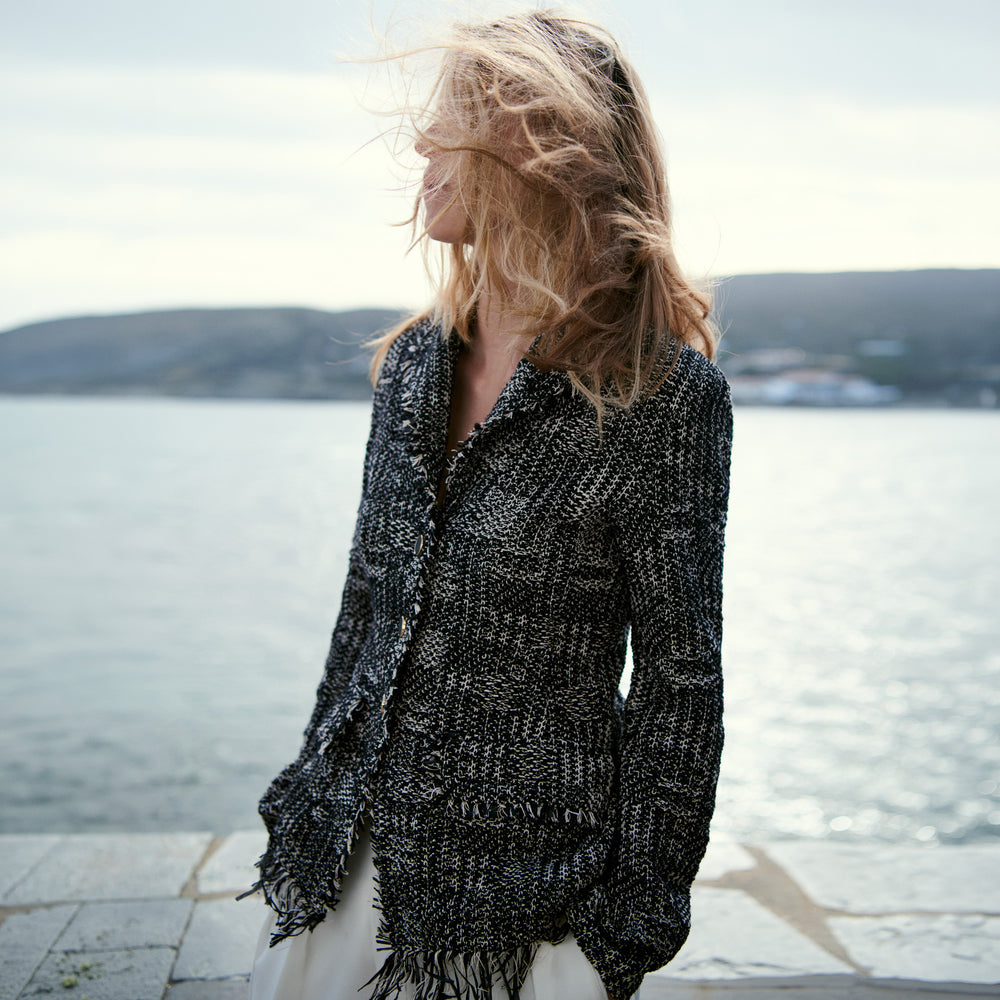 Porter Heirloom Jacket - Interweave :: Black / White