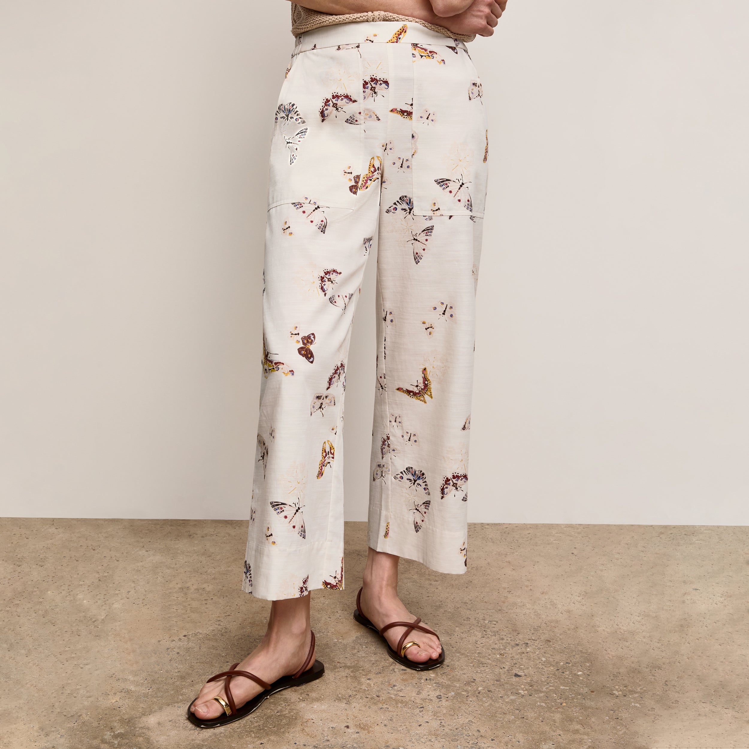 Madelyn Pull-On Pant - Airy Cotton :: Butterfly Print – M.M.LaFleur