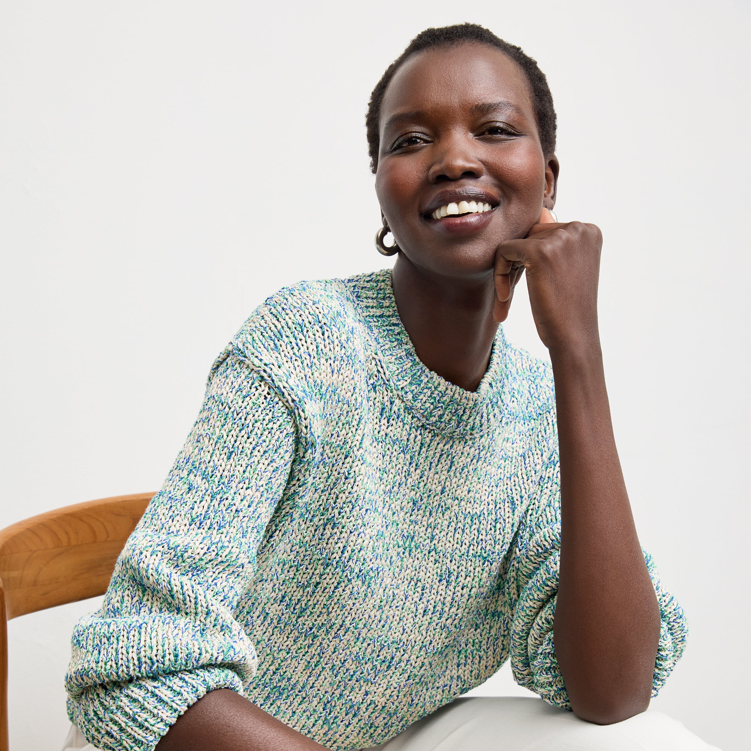 Maura Easy Luxury Sweater - Boucle Sweater :: Multi – M.M.LaFleur