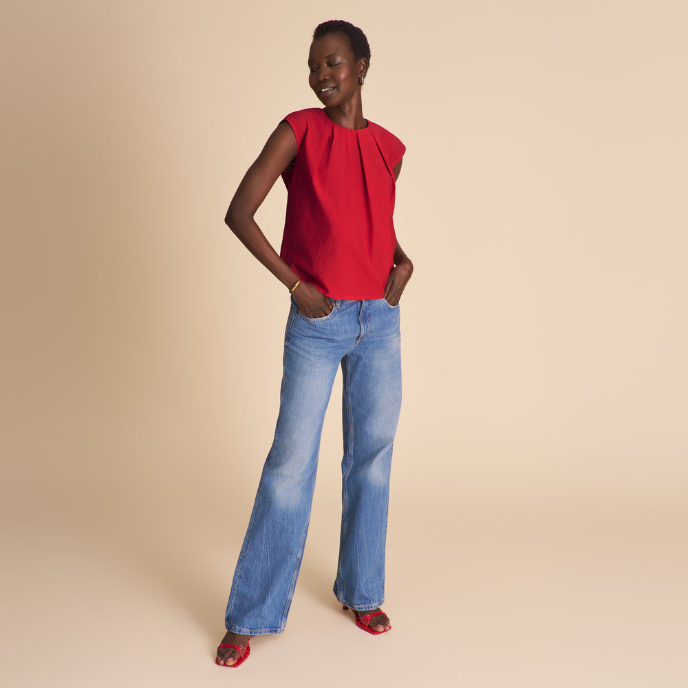 Nika Summer Friday Top - Voile :: Ribbon Red