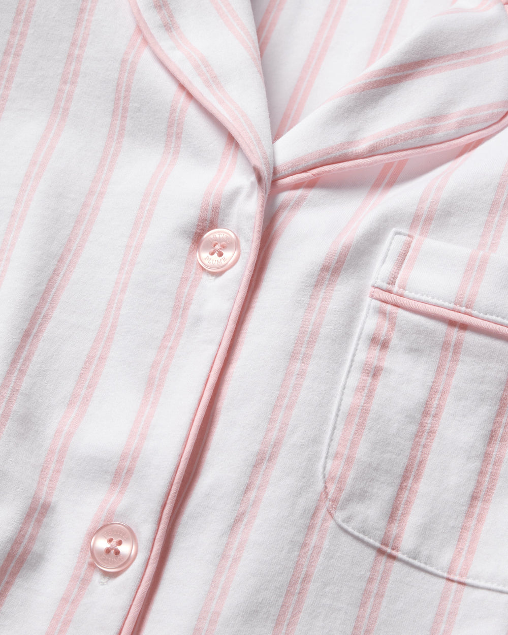 Petite Plume Pima Nightshirt :: Pink Stripe