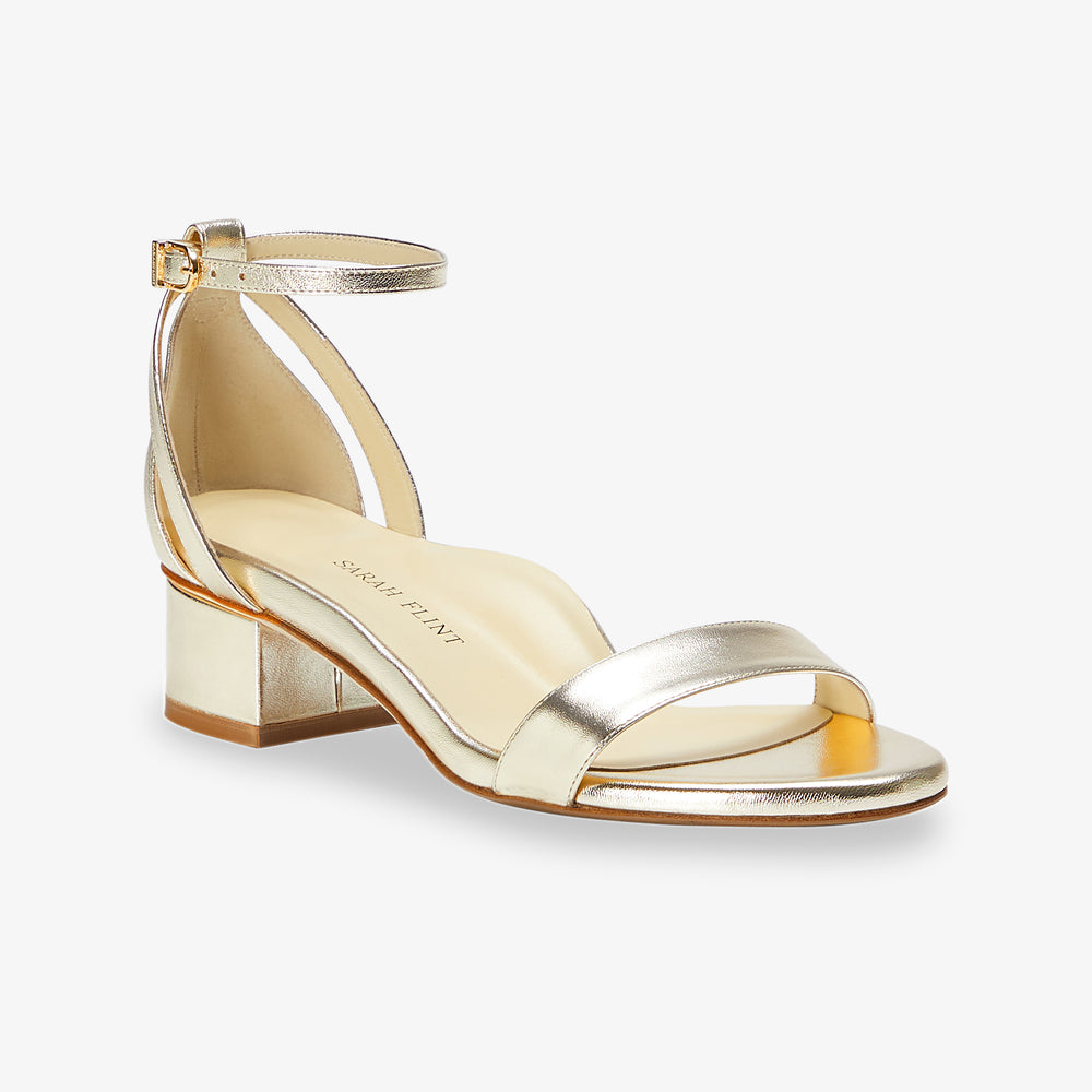 image of the perfect block sandal in gold