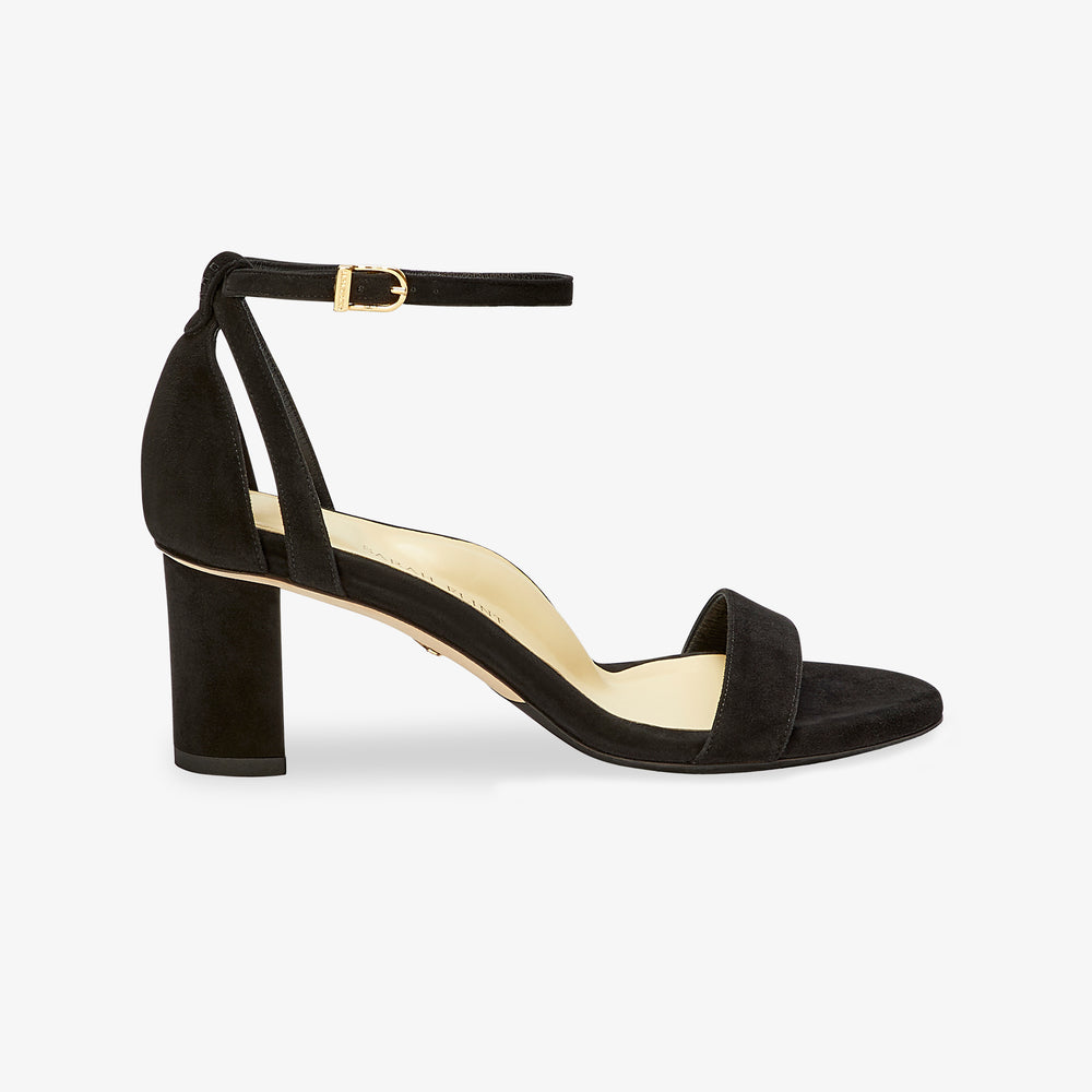image of the perfect perfect block sandal in black suede