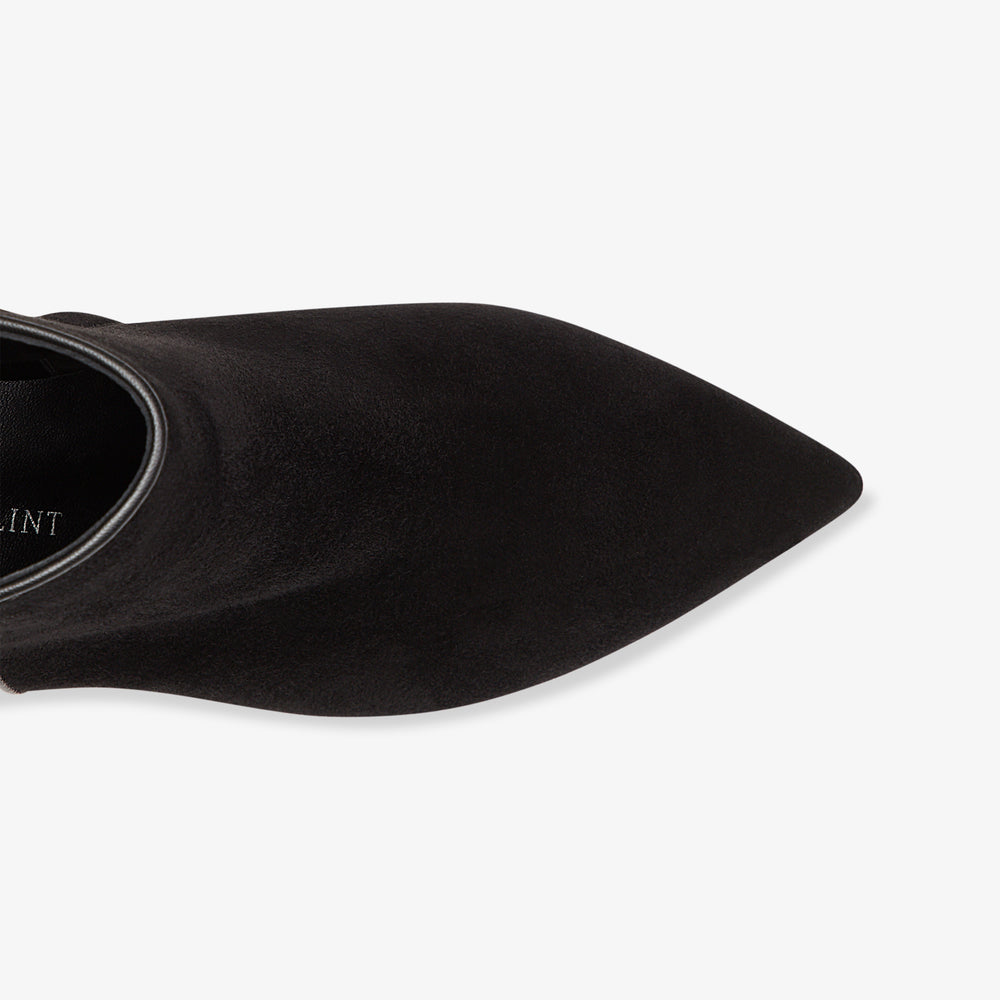 image of the perfect dress bootie in black suede