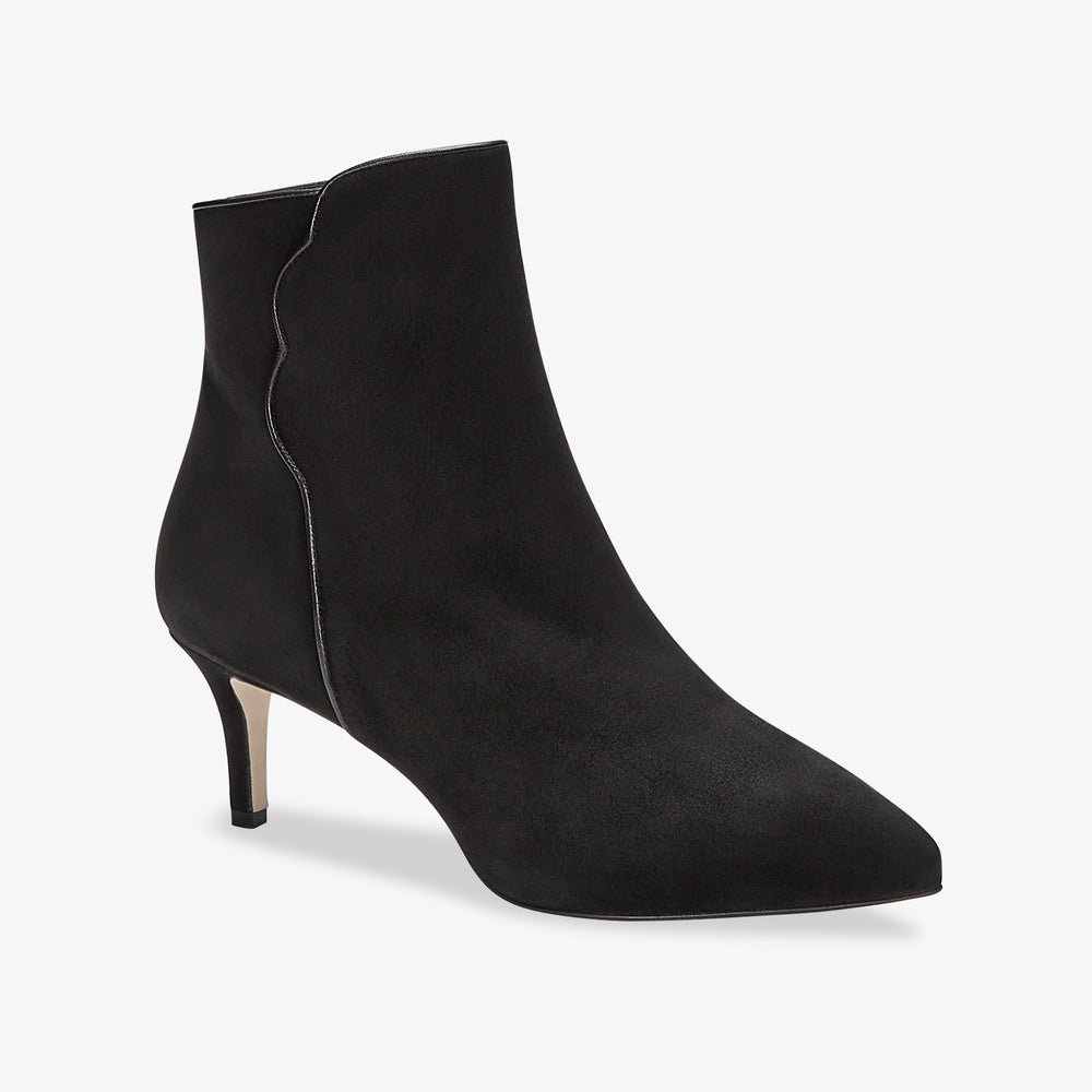 image of the perfect dress bootie in black suede