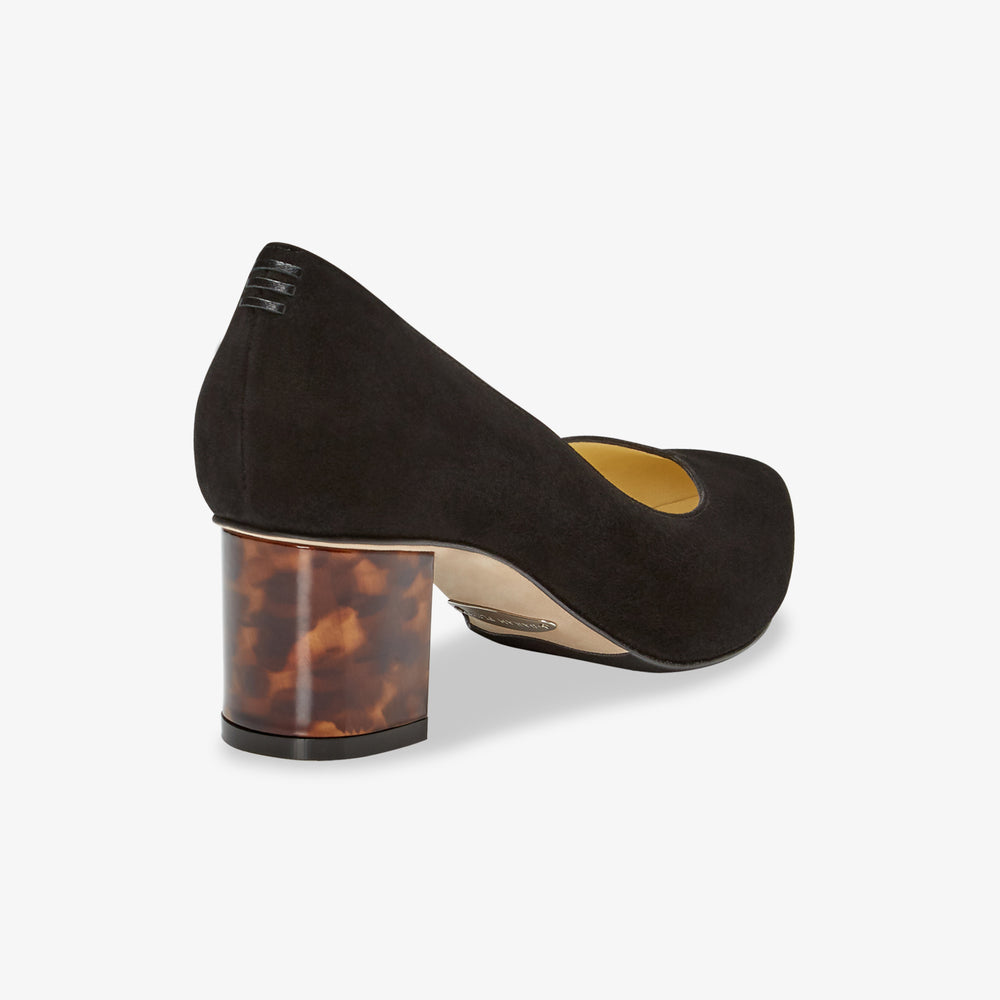 image of the perfect perfect emma pump in black suede