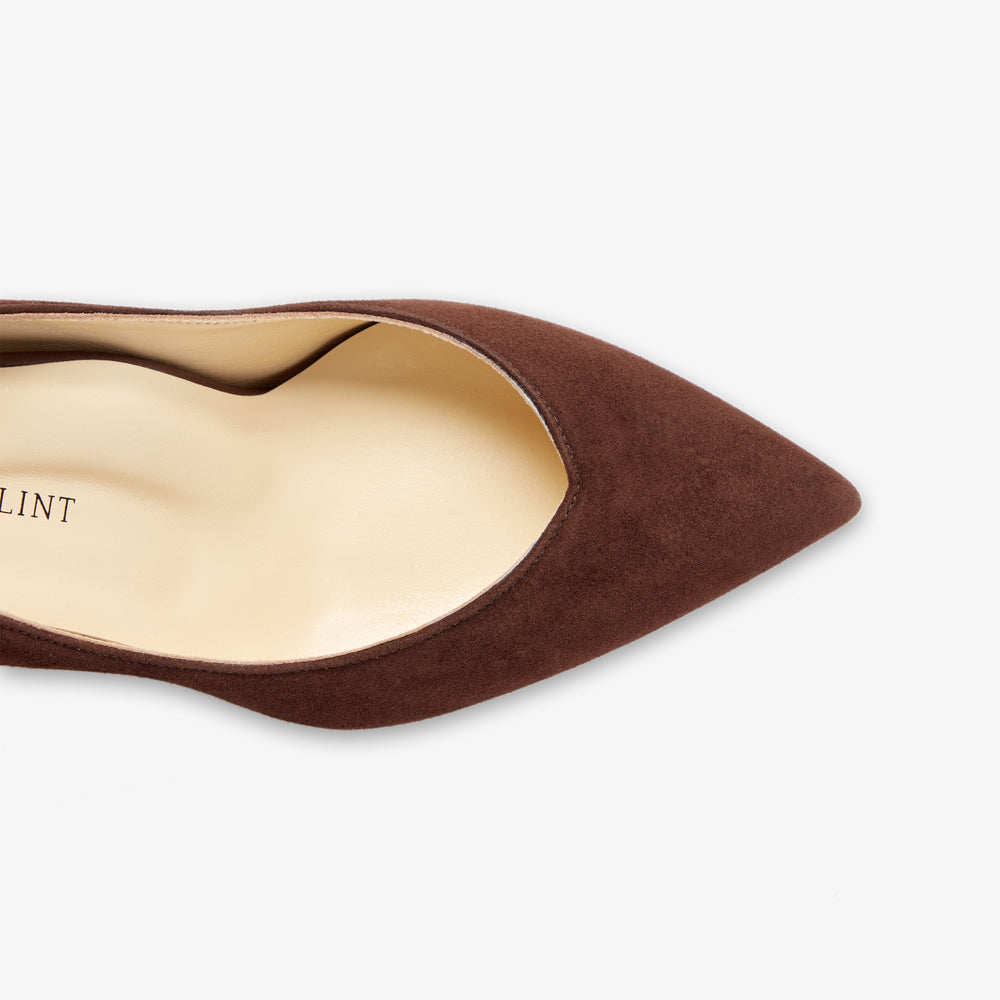 image of the perfect emma pump in espresso suede