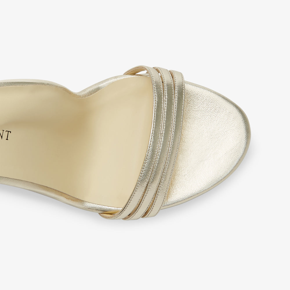 image of the perfect sandal in gold nappa
