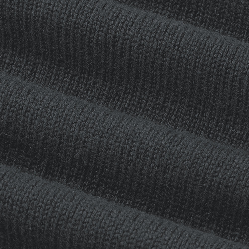 Close-up of dark gray fabric with a textured pattern