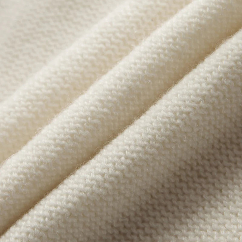 Close-up of beige fabric texture