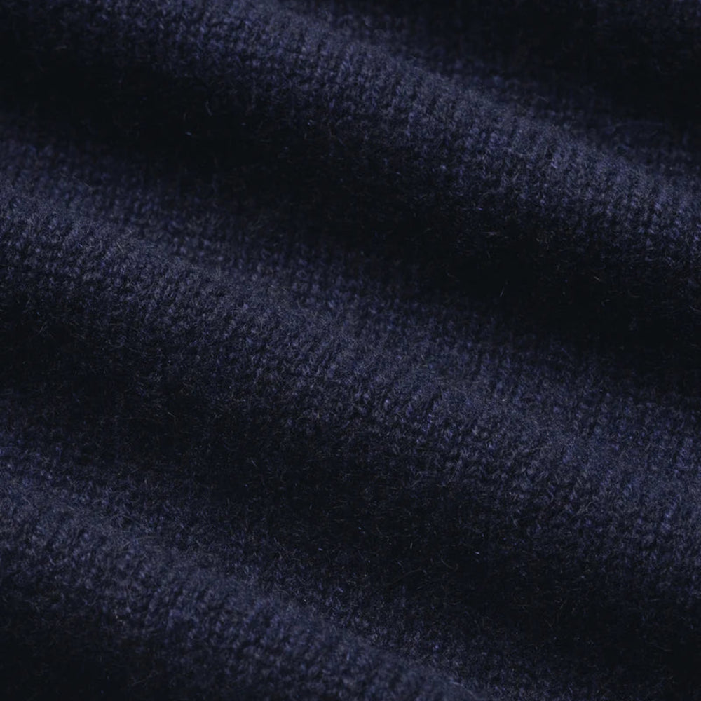 Close-up of dark blue fabric texture