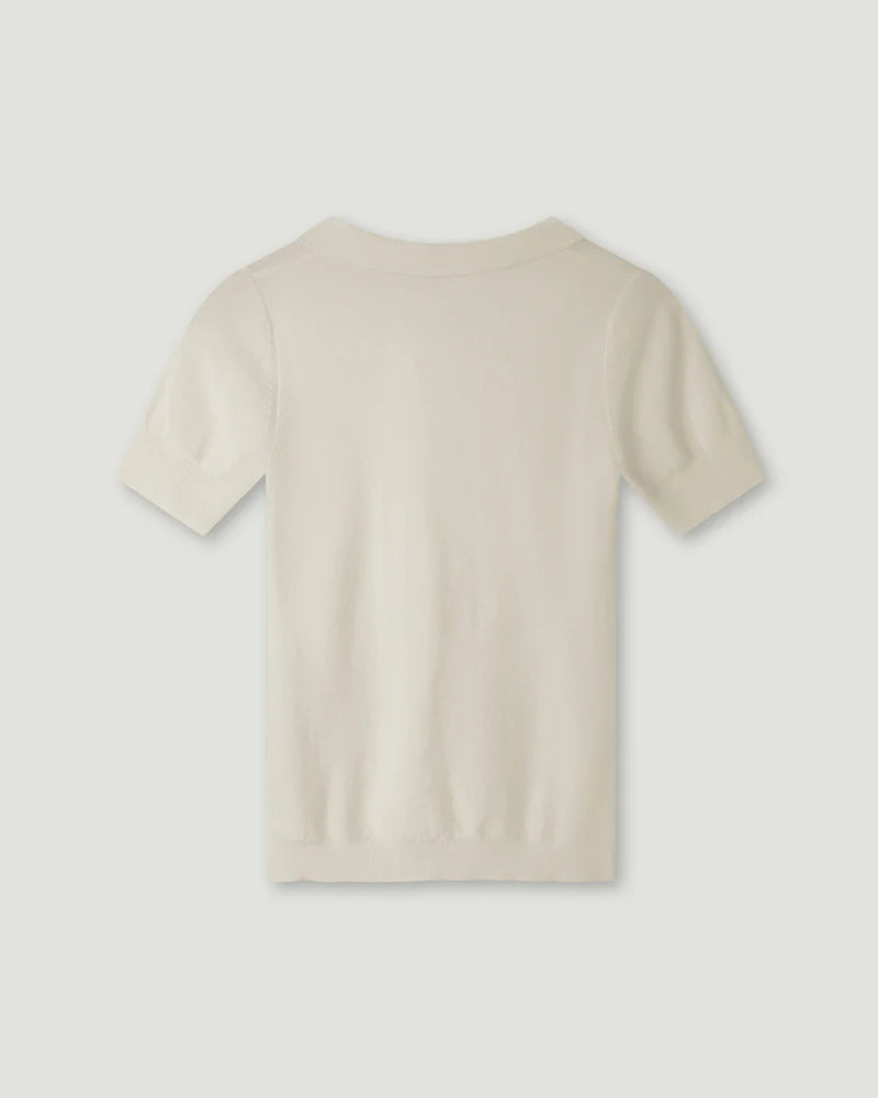 Beige t-shirt on a light gray background
