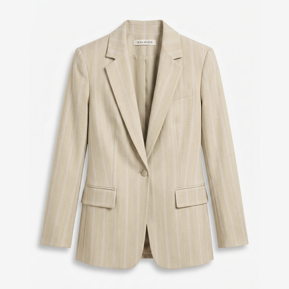 Beige blazer on a white background