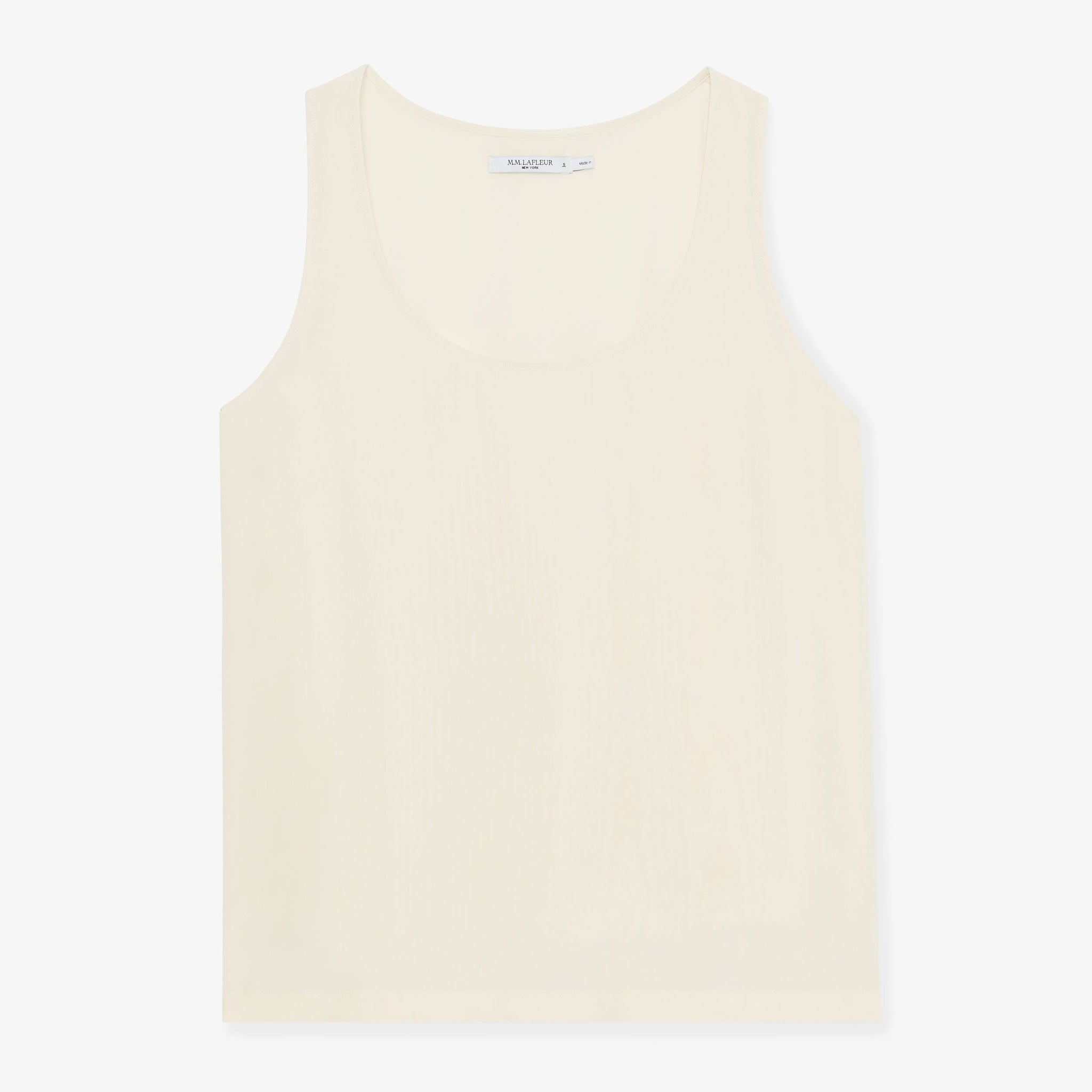 Packshot image of the Vicky Tank—Washable Silk in Pearl