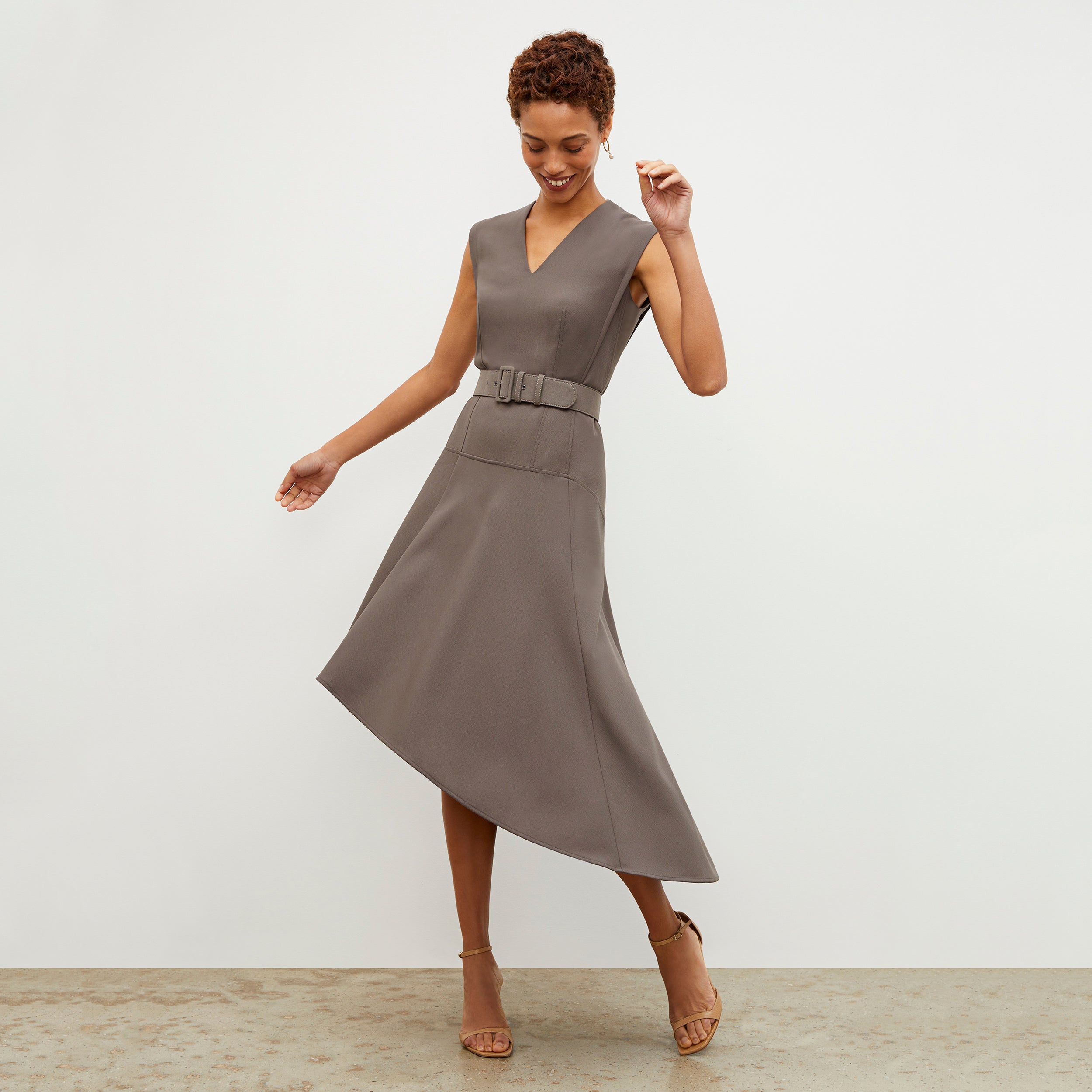 Kelsey Dress - Sharkskin :: Mink Kelsey Dress - Sharkskin :: Mink