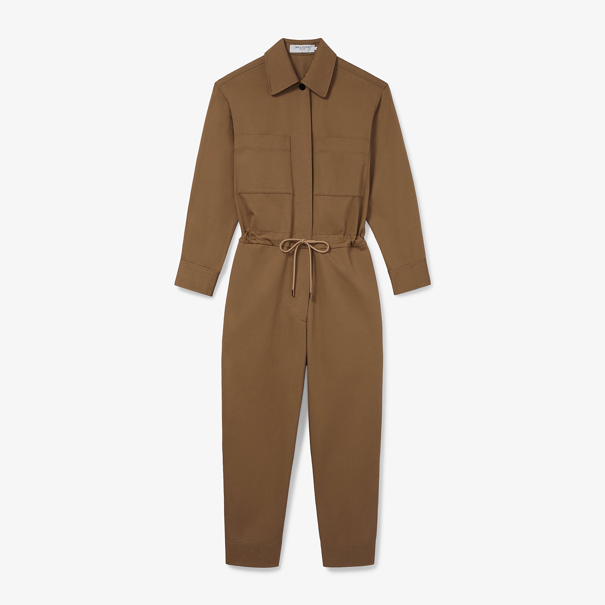 Packshot image of the Carr Jumpsuit in Sepia