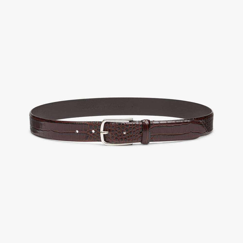 Packshot image of the Wide Strap Belt in Coffee