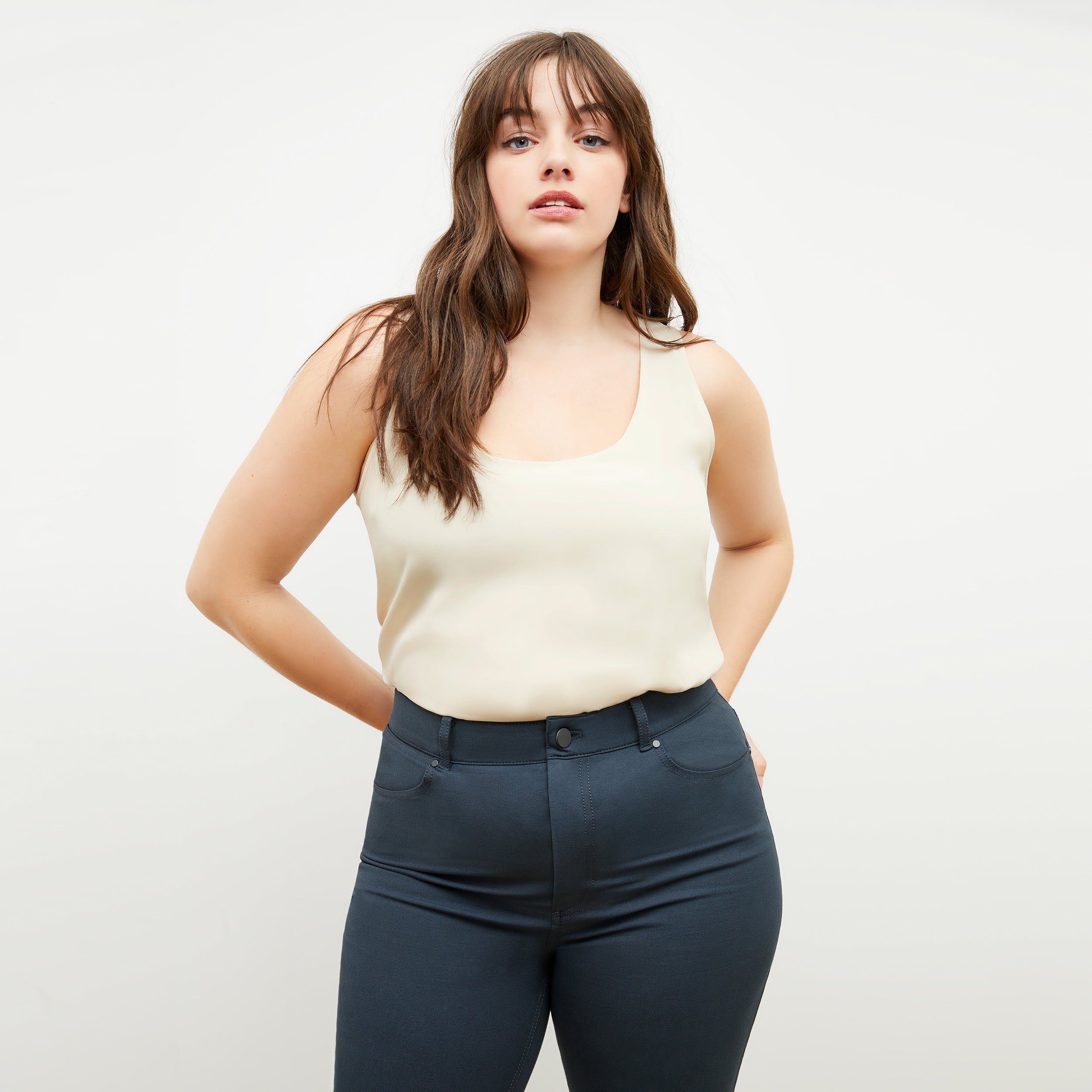 heart crop top in underpinning silk and cotton