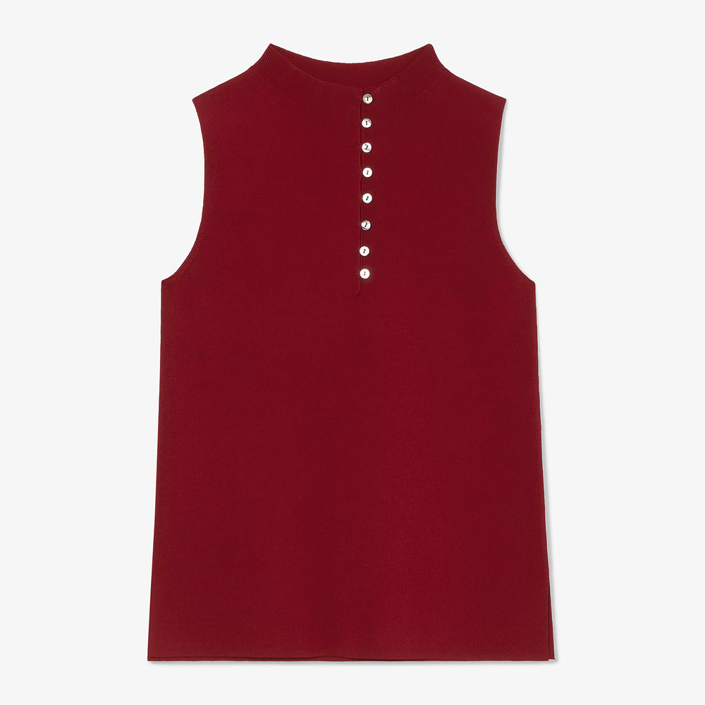 Packshot image of the malki top in maroon