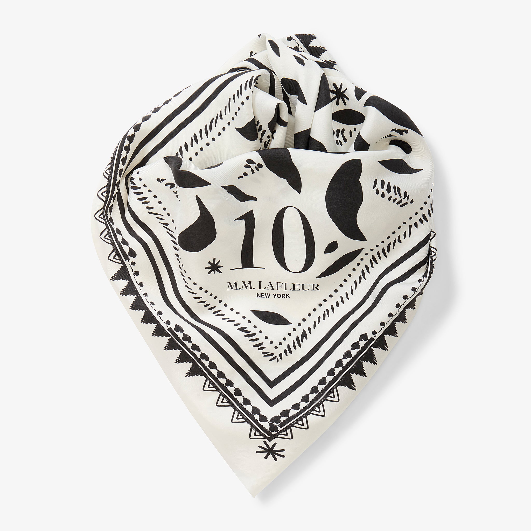 Packshot image of signature scarf in icon print 