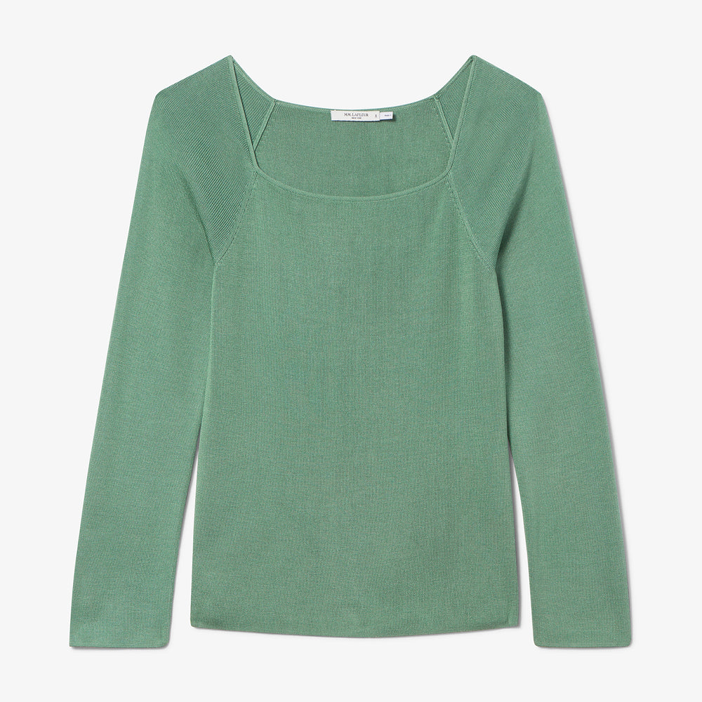Packshot image of the joya top in spring green