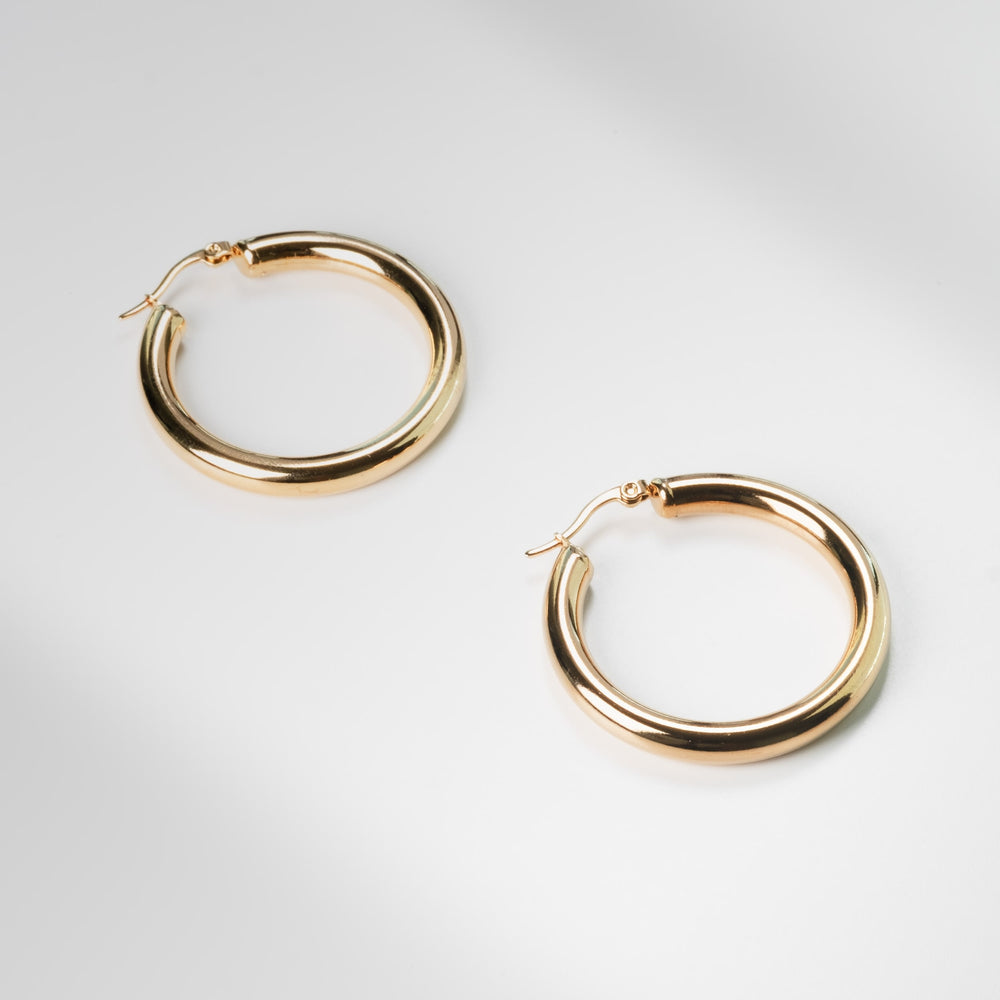 Packshot image of Claressa Earrings—Medium in gold