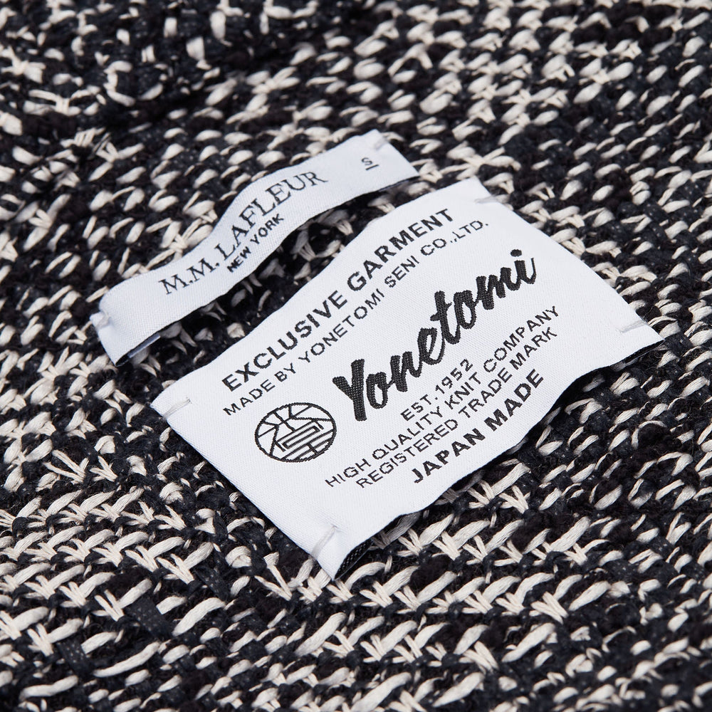 Close up image of Lilia Jacket—Interweave in Black / White