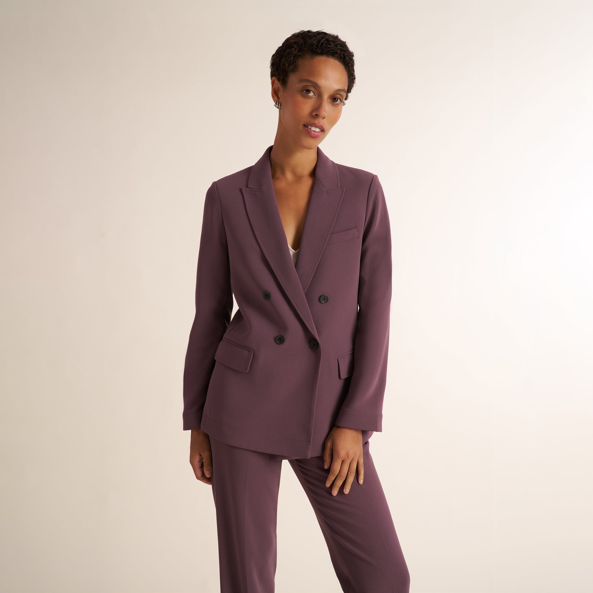 O'Hara Boyfriend Blazer - Everyday Crepe :: Hazy Mauve