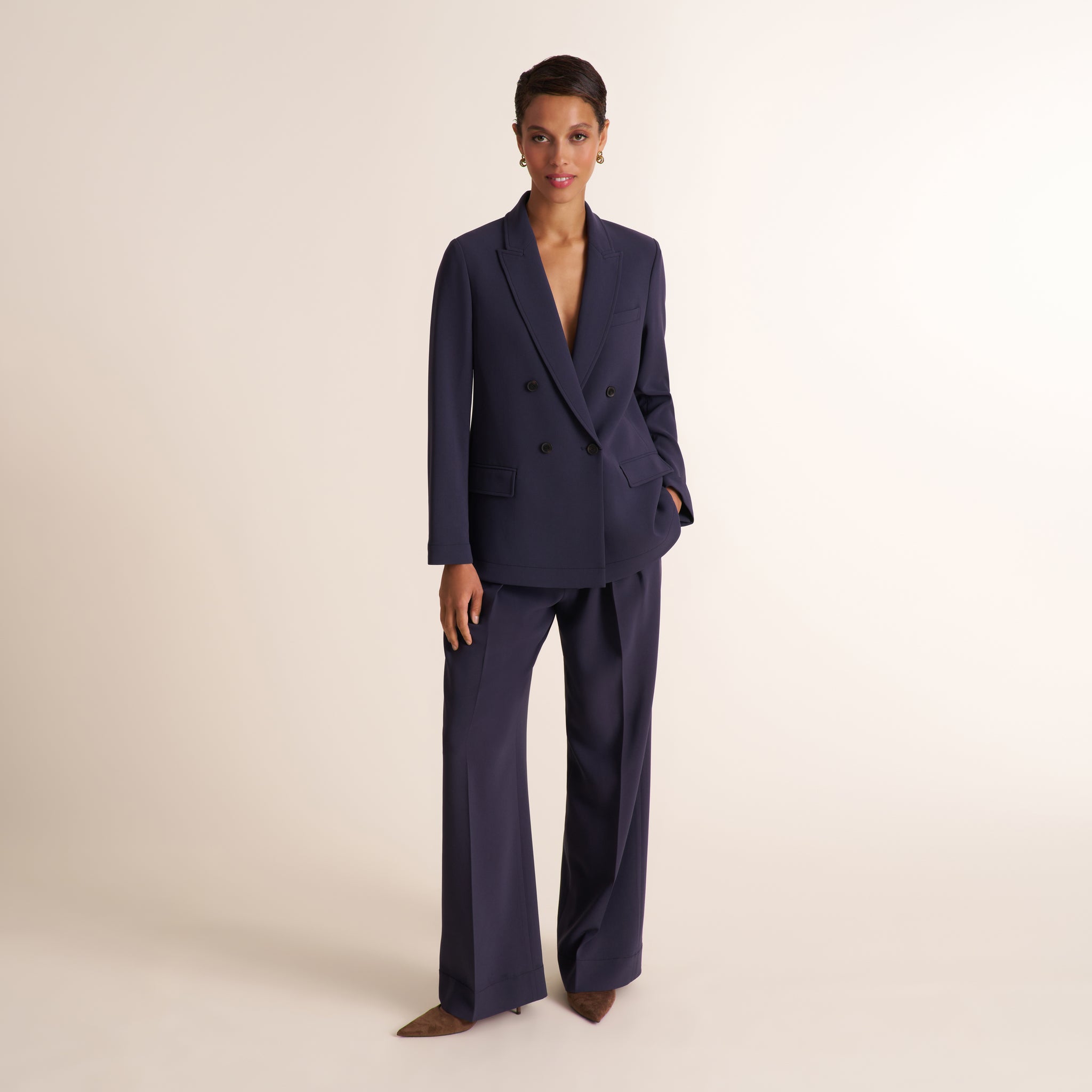 O'Hara Effortless Blazer - Everyday Crepe with Topstitch :: Oxford