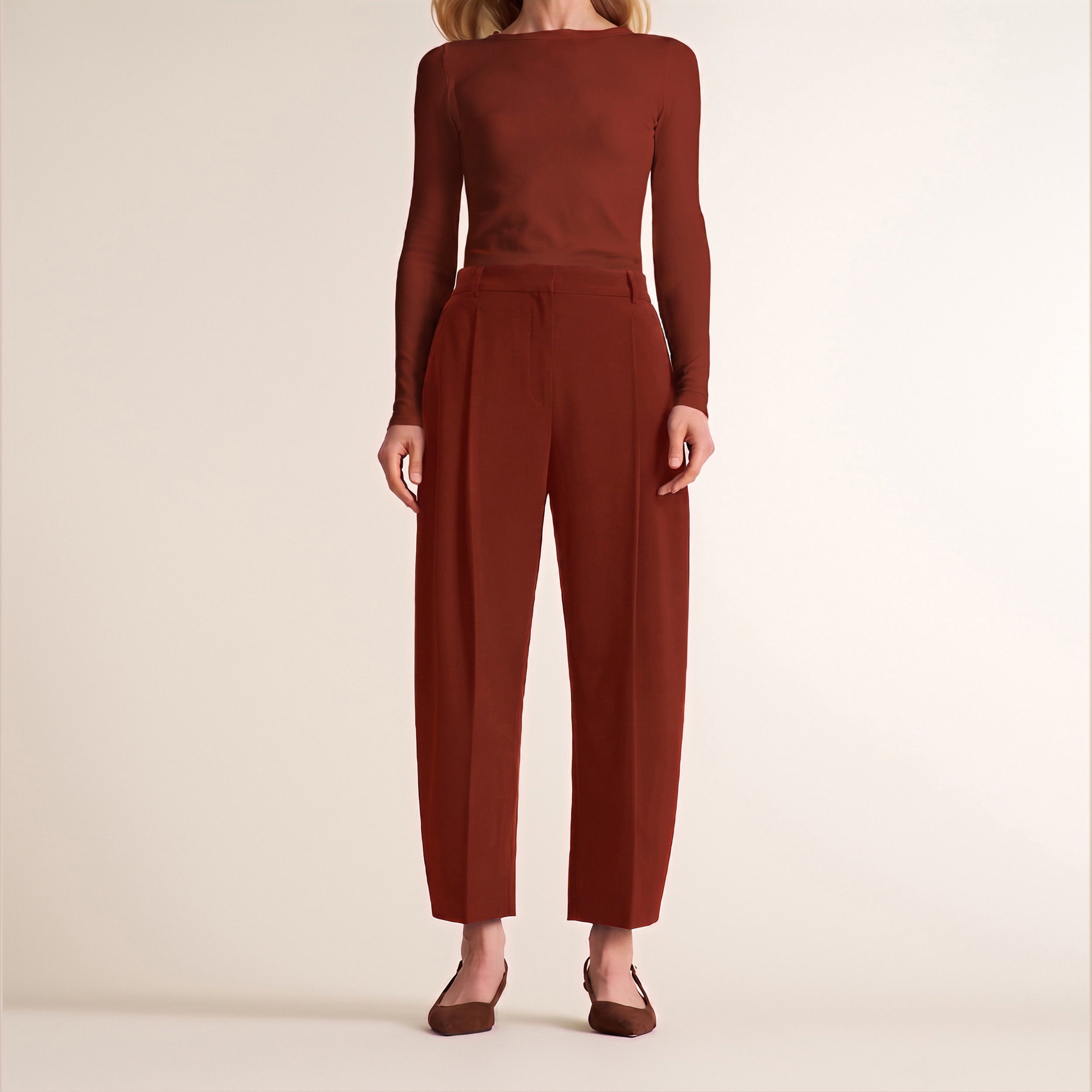Bala Barrel Pant - Origami Tech :: Fired Brick