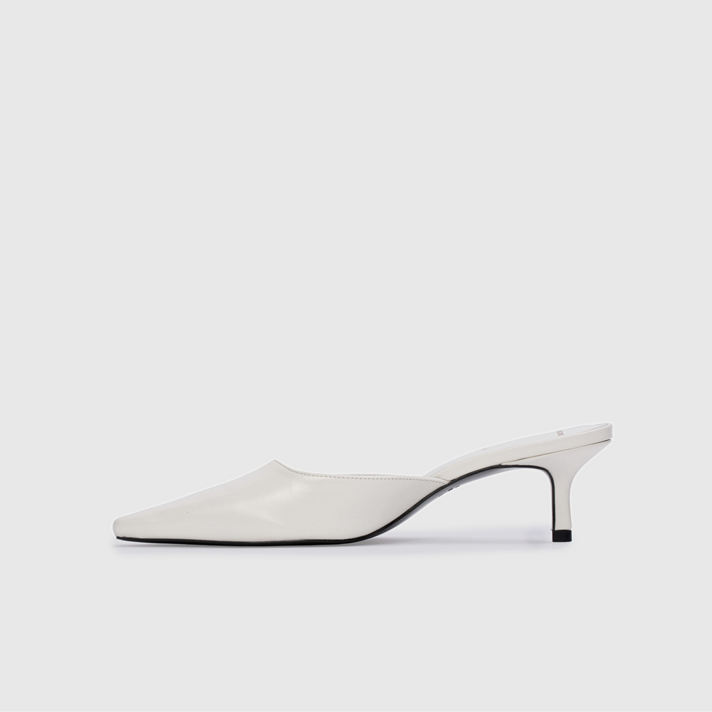 White shoe on a light gray background