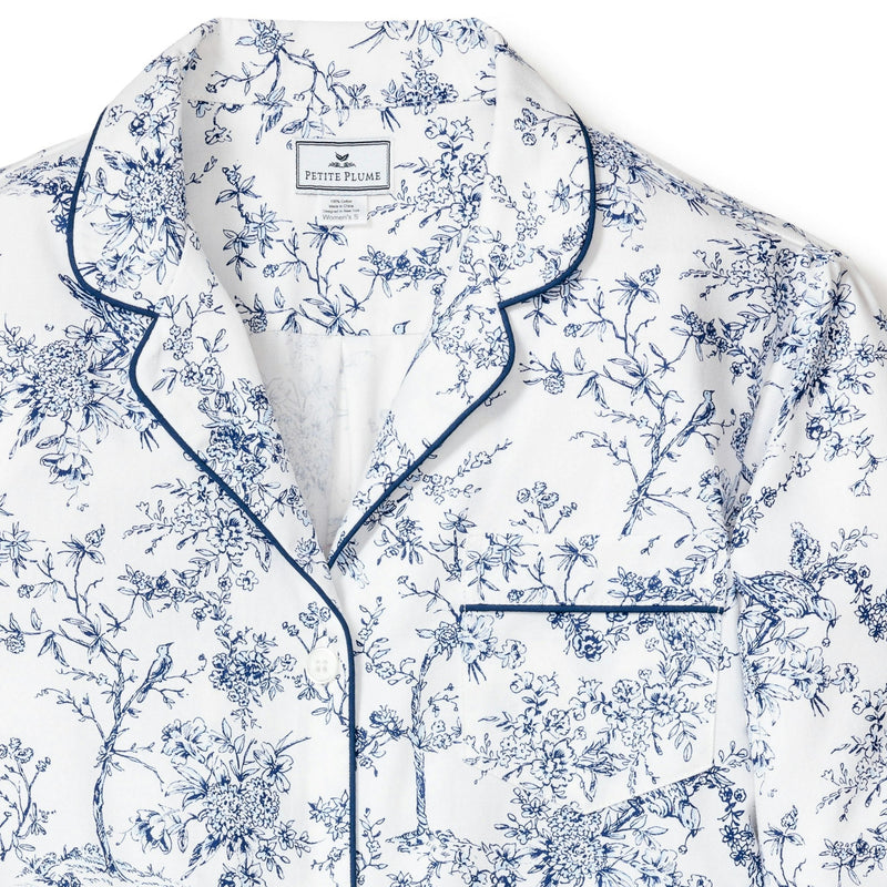 Petite Plume Twill Nightshirt in Timeless Toile