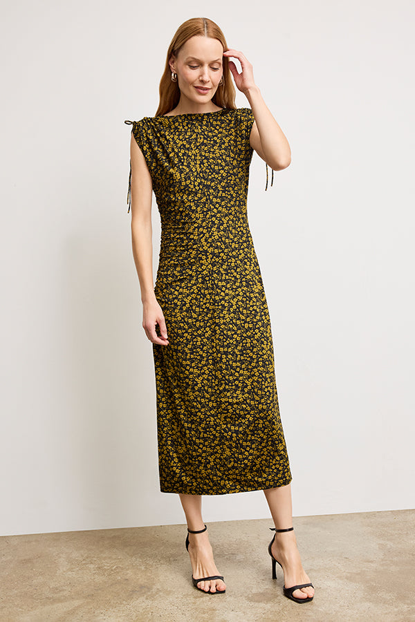 Aisling Slinky Dress - Printed Jersey :: Bloom Print