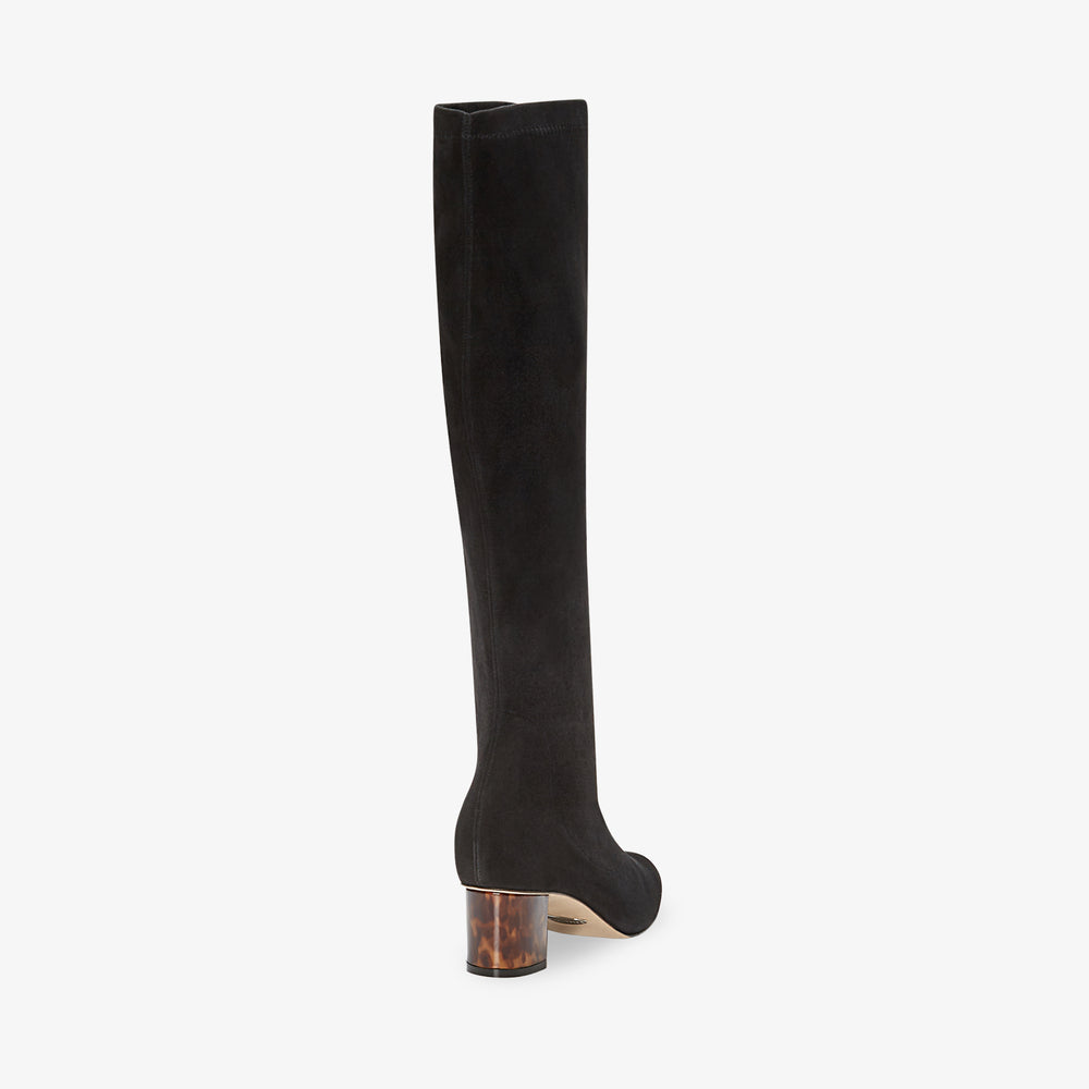 image of the alexandra boot in black suede