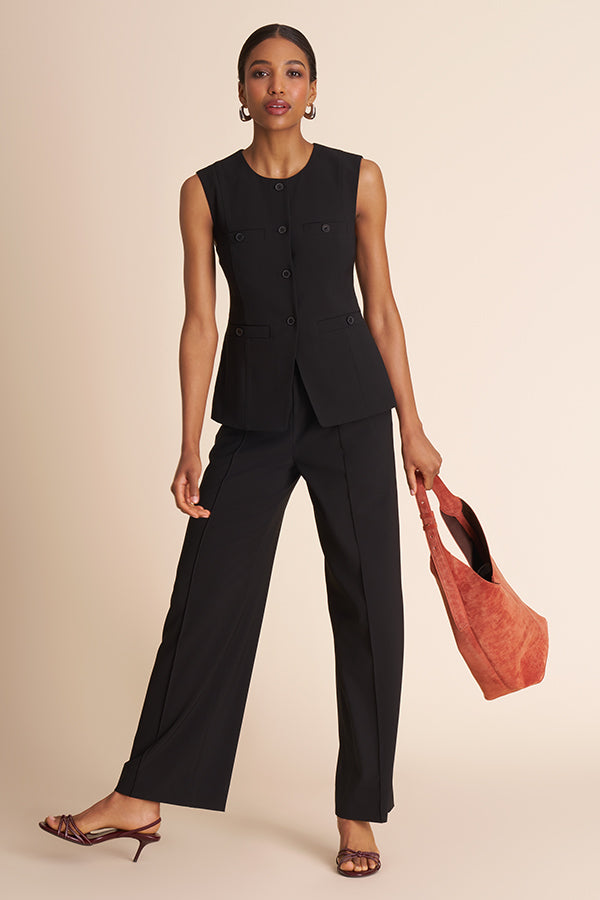 Aliza Travel Vest - OrigamiTech :: Black – M.M.LaFleur