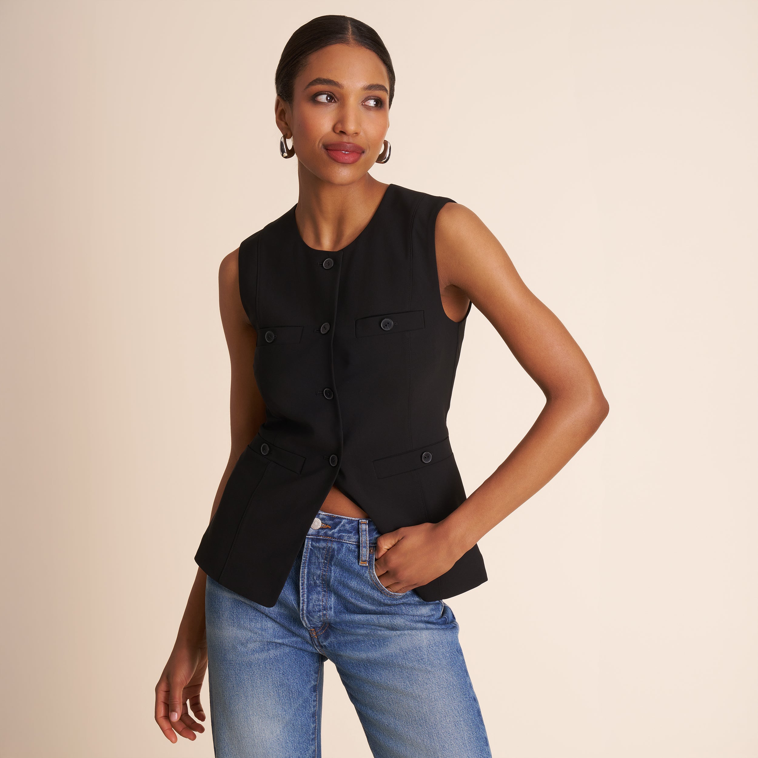 Aliza Travel Vest - OrigamiTech :: Black